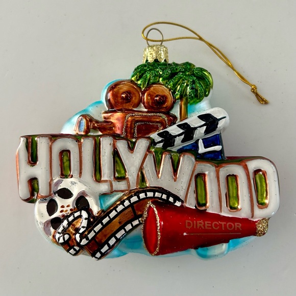 Kurt Adler Noble Gems Hollywood, CA Cityscape Glass Ornament, NEW in Package - Picture 3 of 10